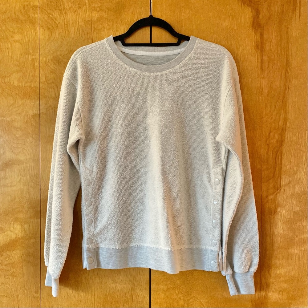 Abercrombie & Fitch Side Snap Crew Neck Sweatshirt